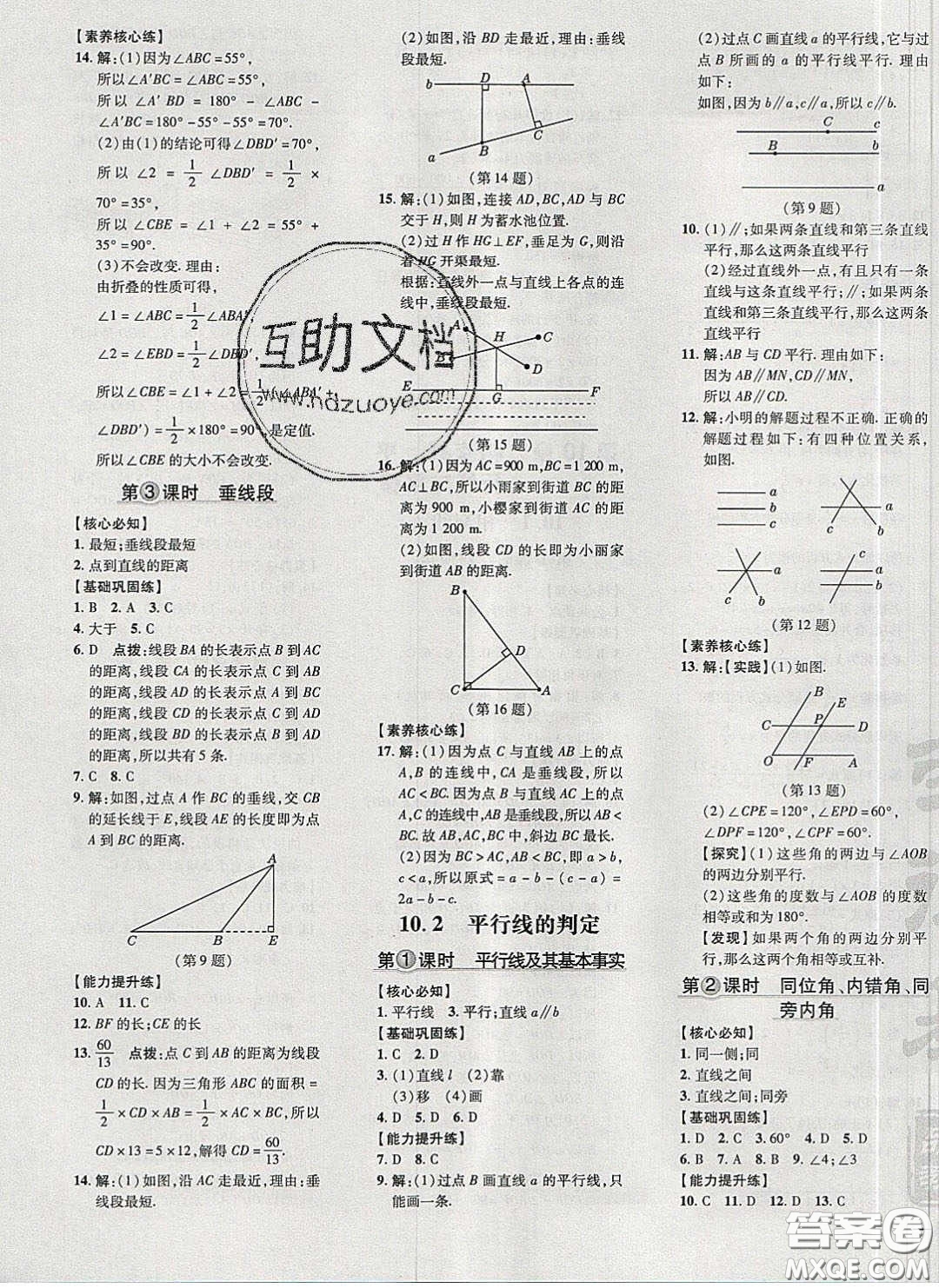 2020榮德基點撥訓練七年級數(shù)學下冊滬科版安徽專版答案