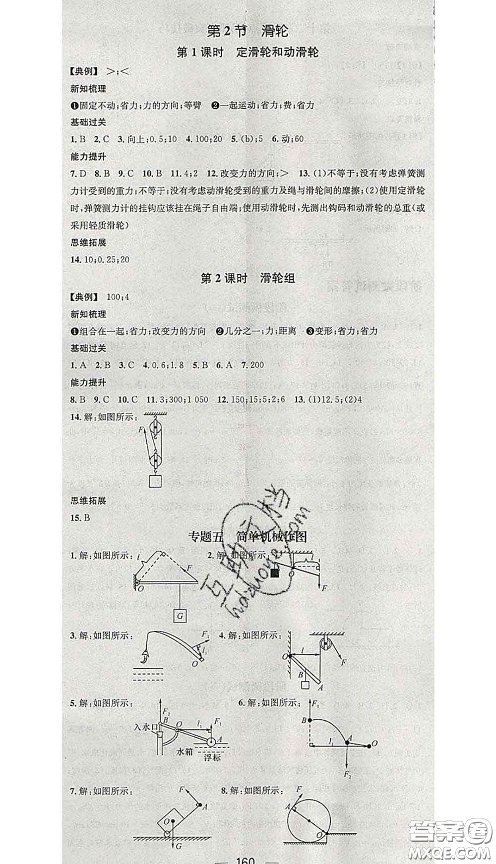 江西教育出版社2020春季名師測(cè)控八年級(jí)物理下冊(cè)人教版答案