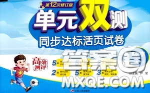 2020年單元雙測同步達標活頁試卷數(shù)學六年級下冊RMJY人民教育版參考答案