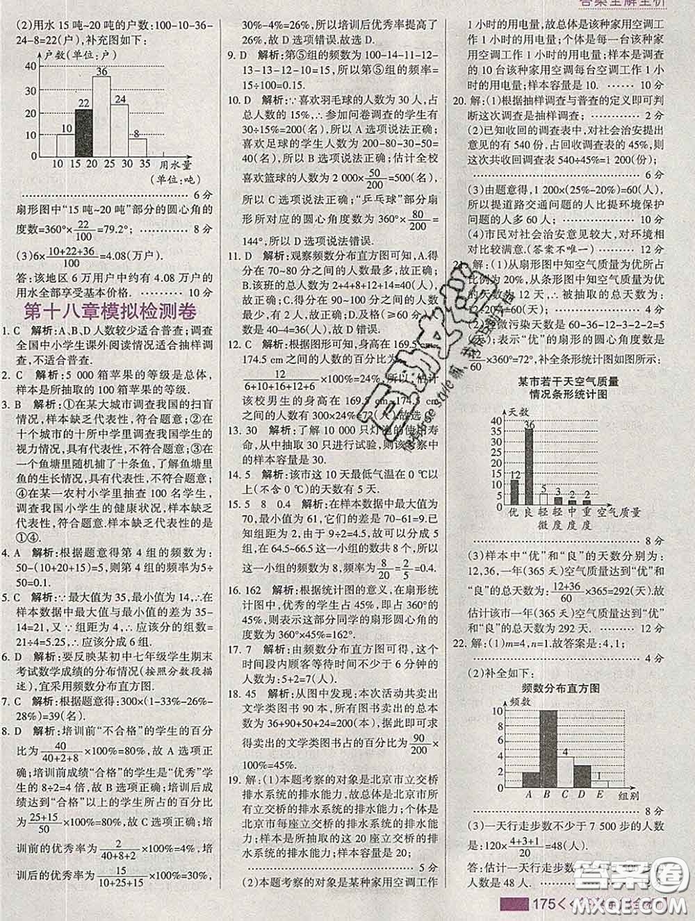 2020新版考點集訓與滿分備考八年級數(shù)學下冊冀教版答案