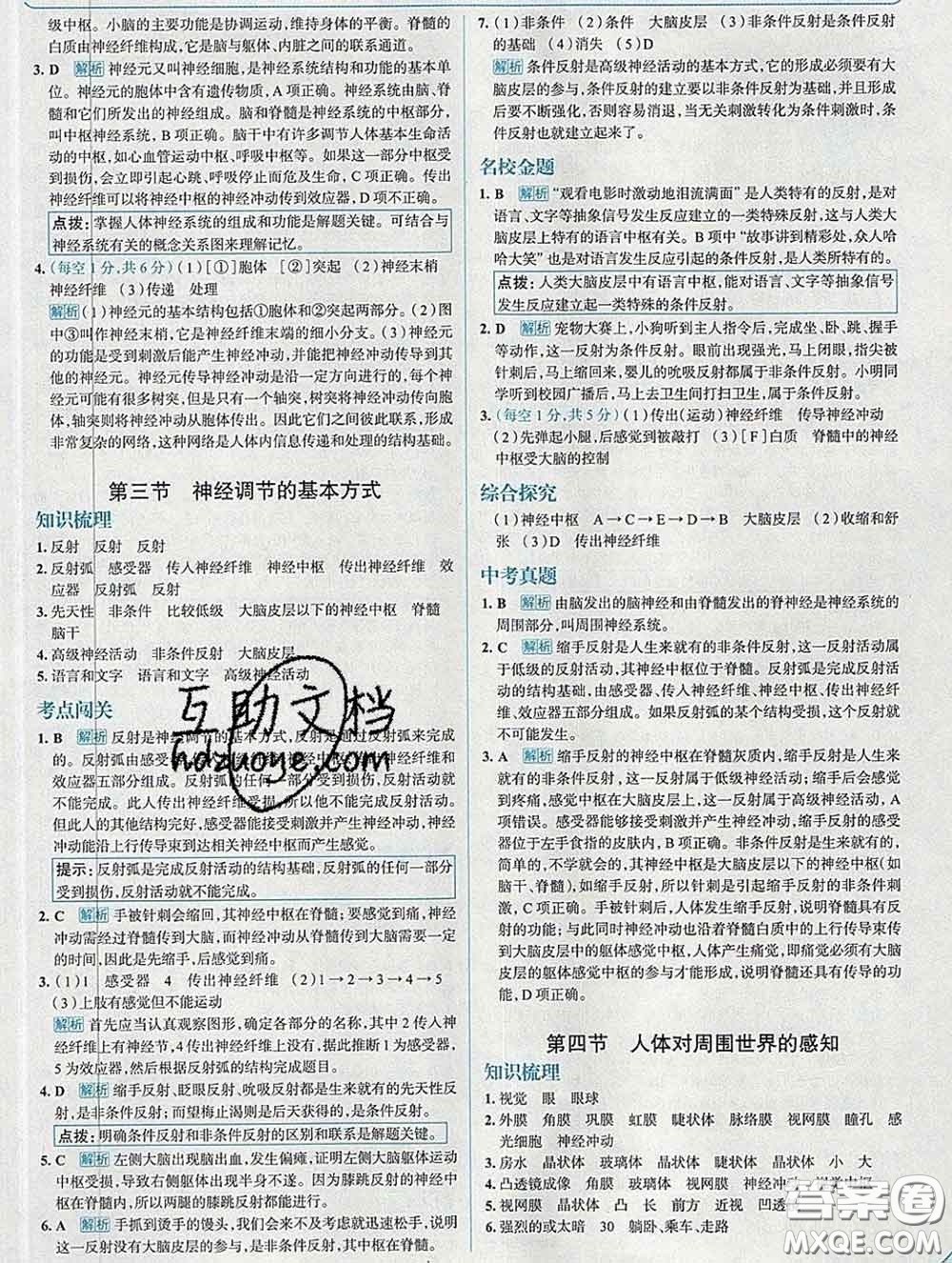 現(xiàn)代教育出版社2020新版走向中考考場(chǎng)七年級(jí)生物下冊(cè)濟(jì)南版答案