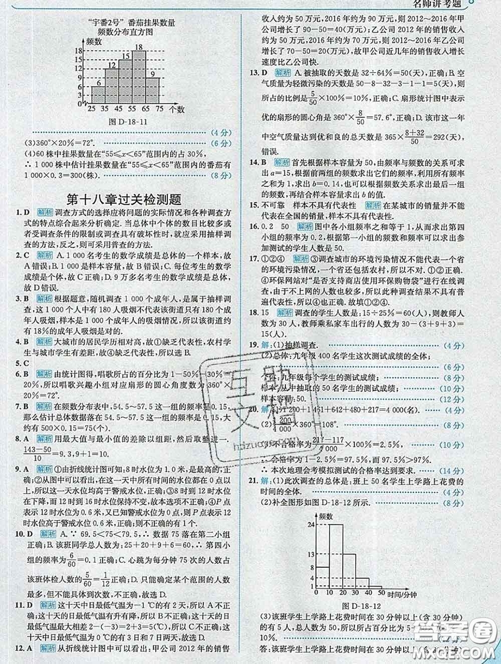 現(xiàn)代教育出版社2020新版走向中考考場八年級數(shù)學下冊冀教版答案