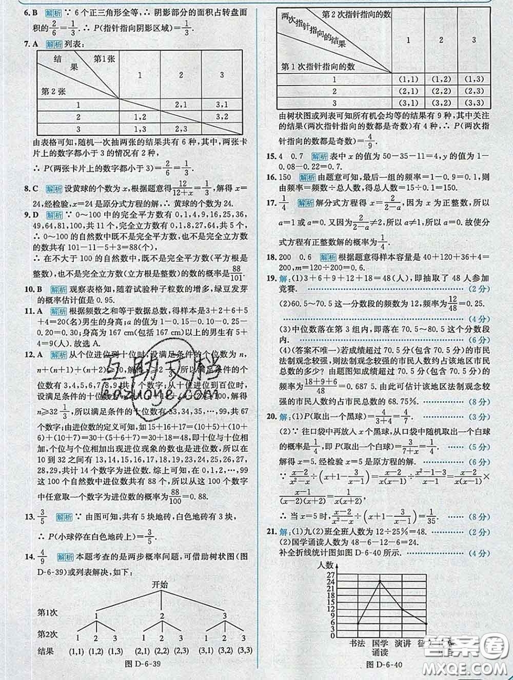 現代教育出版社2020新版走向中考考場九年級數學下冊青島版答案