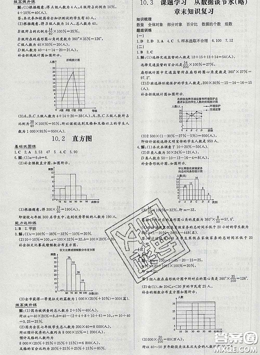 2020新版練案課時(shí)作業(yè)本七年級(jí)數(shù)學(xué)下冊(cè)人教版答案