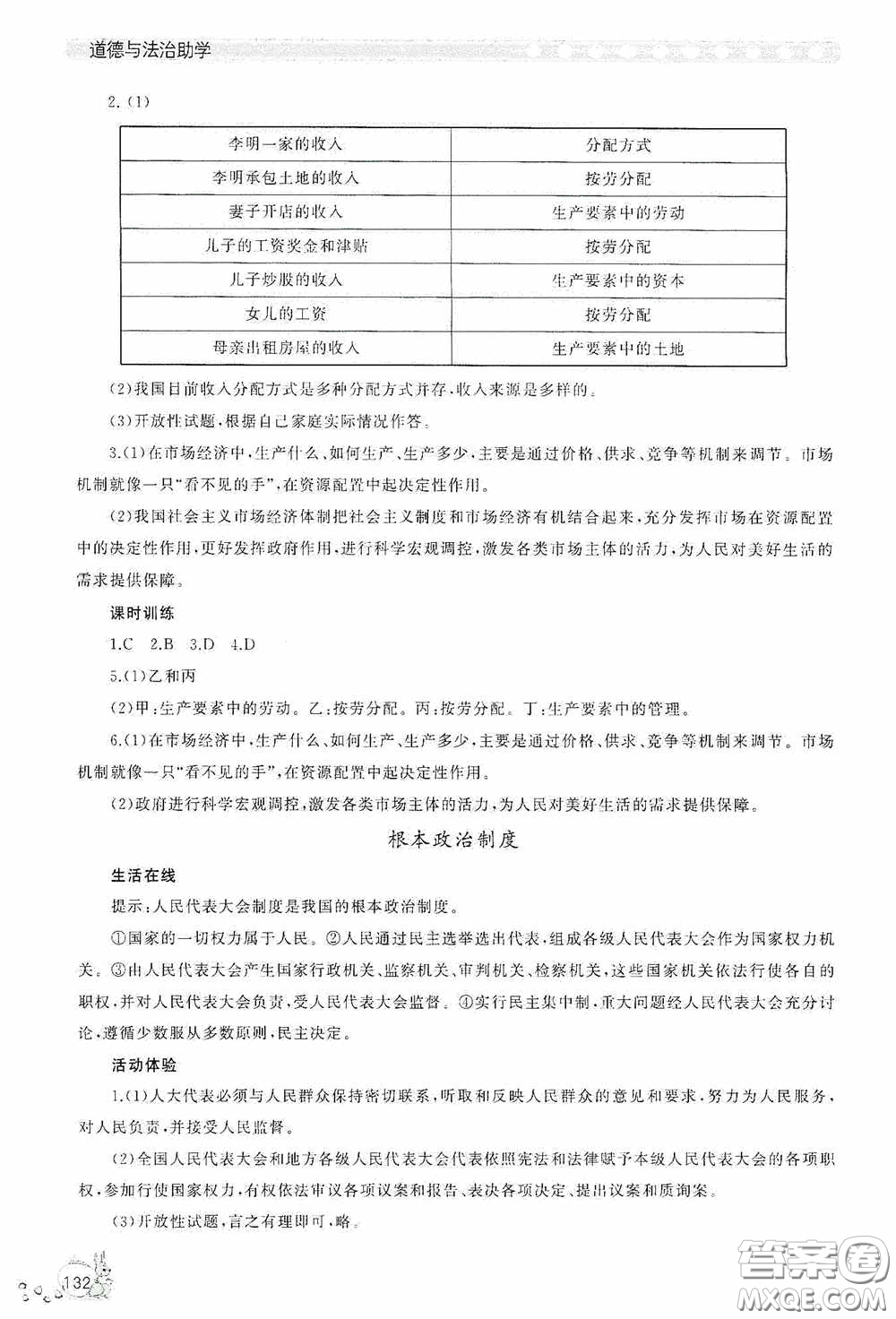 伴你學(xué)2020新課程助學(xué)叢書道德與法治八年級下冊最新版答案