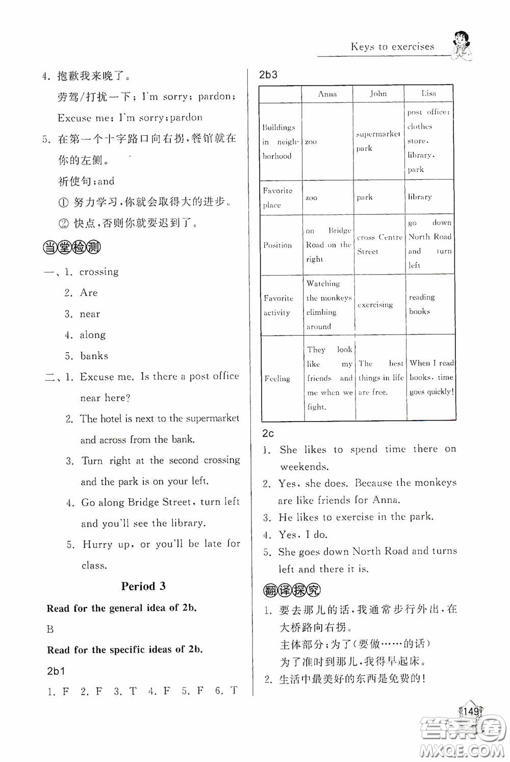 伴你學(xué)2020新課程助學(xué)叢書(shū)英語(yǔ)七年級(jí)下冊(cè)最新版答案