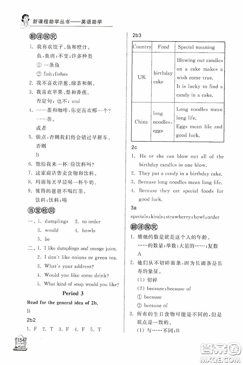 伴你學(xué)2020新課程助學(xué)叢書(shū)英語(yǔ)七年級(jí)下冊(cè)最新版答案