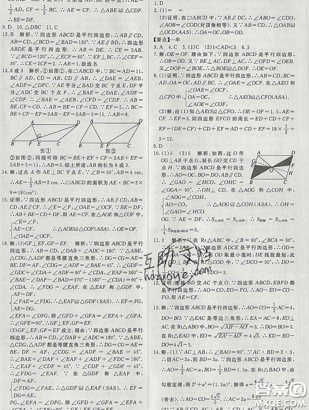 延邊大學(xué)出版社2020新版新領(lǐng)程叢書新領(lǐng)程八年級(jí)數(shù)學(xué)下冊(cè)滬科版參考答案