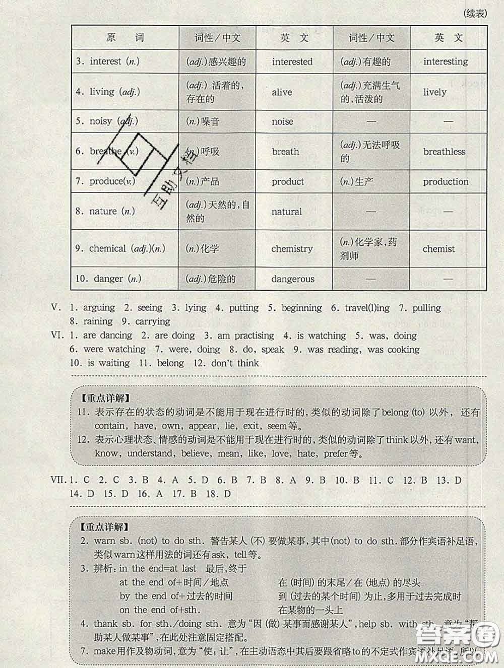 2020新版華東師大版一課一練八年級(jí)英語(yǔ)第二學(xué)期N版增強(qiáng)版答案