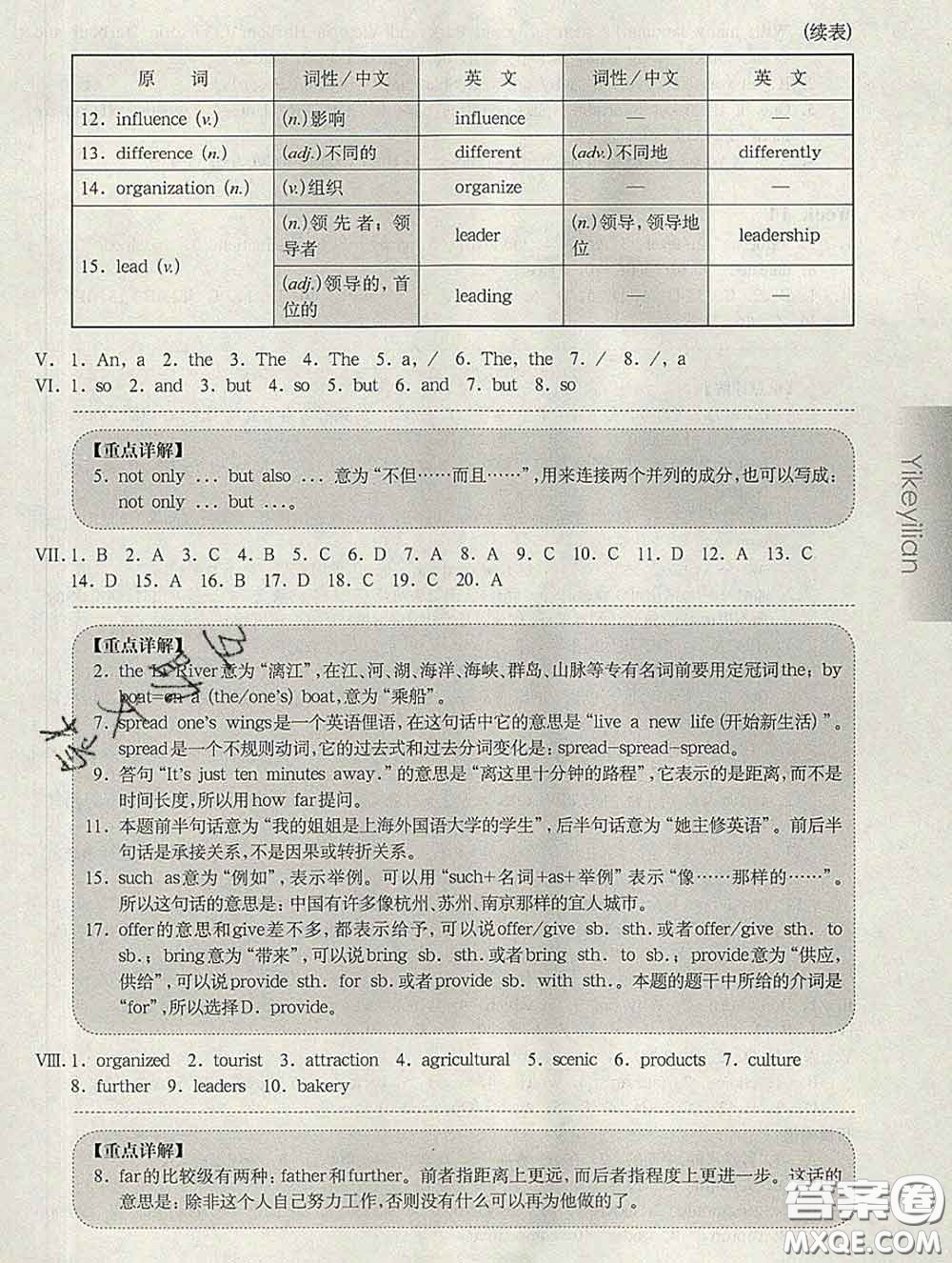 2020新版華東師大版一課一練八年級(jí)英語(yǔ)第二學(xué)期N版增強(qiáng)版答案