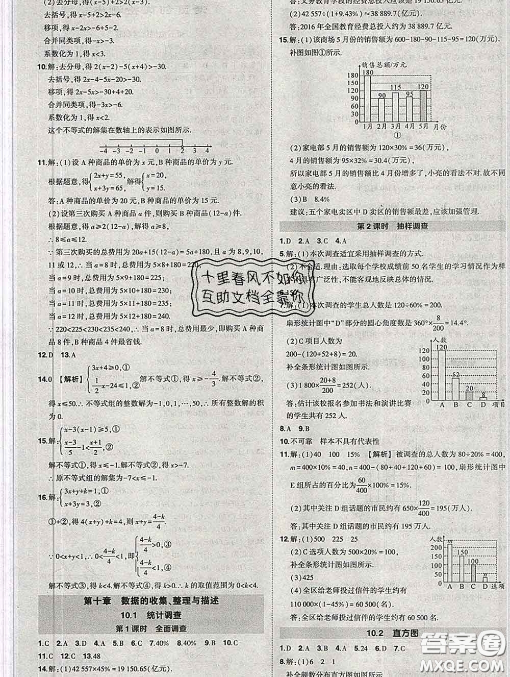 狀元成才路2020春創(chuàng)優(yōu)作業(yè)七年級數(shù)學(xué)下冊人教版答案