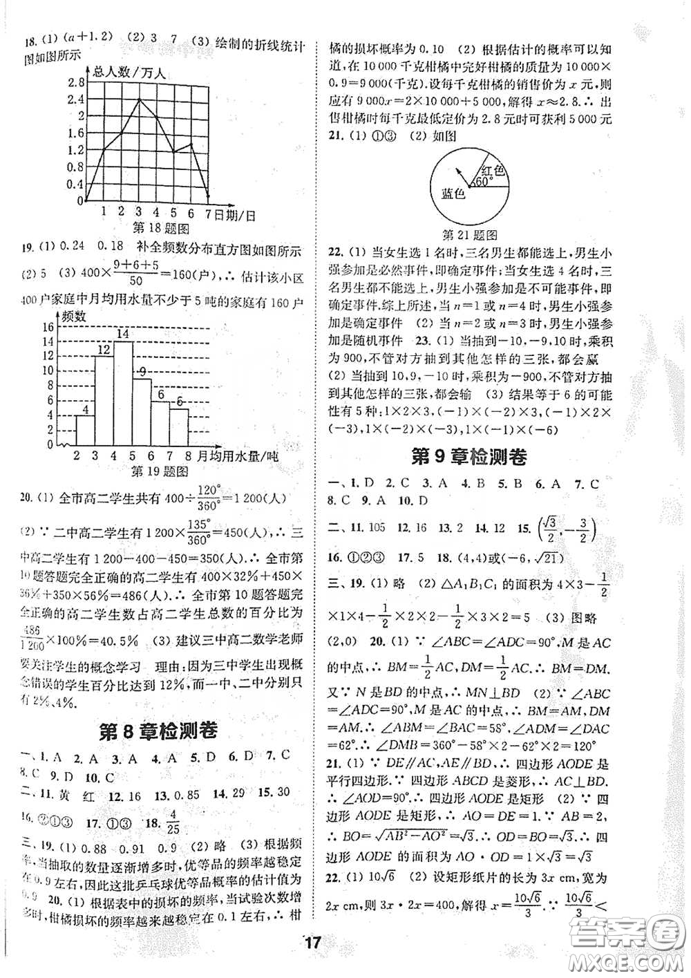 南京大學出版社2020創(chuàng)新優(yōu)化學案八年級數(shù)學下冊答案