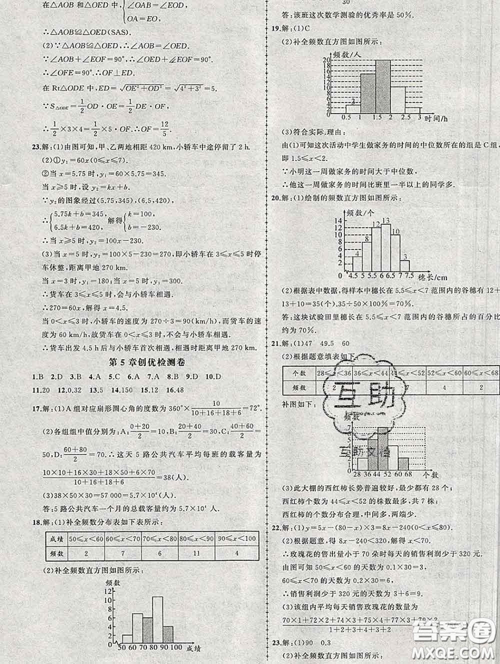 狀元成才路2020春創(chuàng)優(yōu)作業(yè)八年級(jí)數(shù)學(xué)下冊(cè)湘教版答案