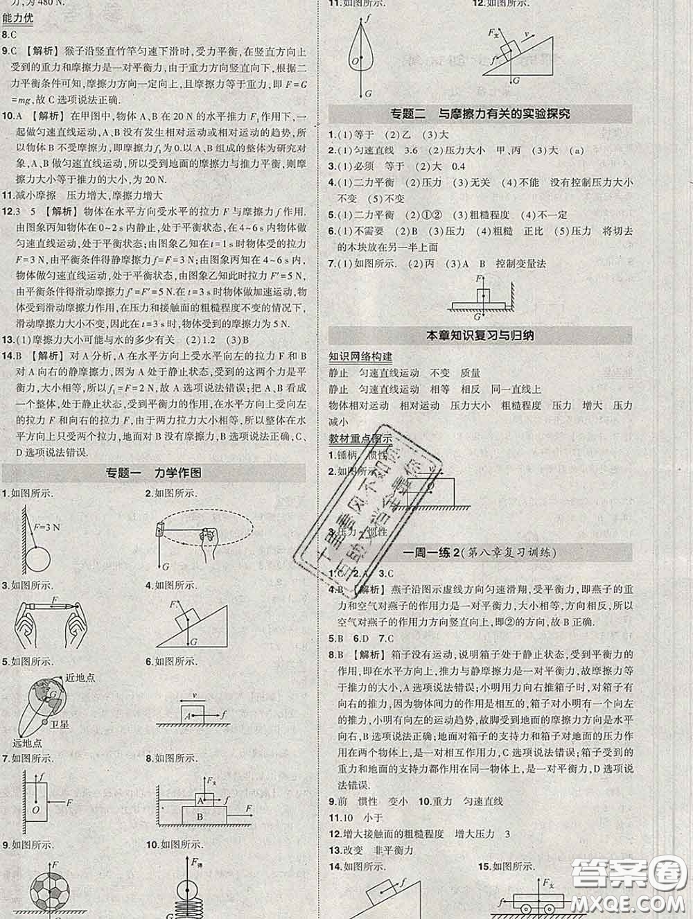 狀元成才路2020春創(chuàng)優(yōu)作業(yè)八年級(jí)物理下冊(cè)人教版答案