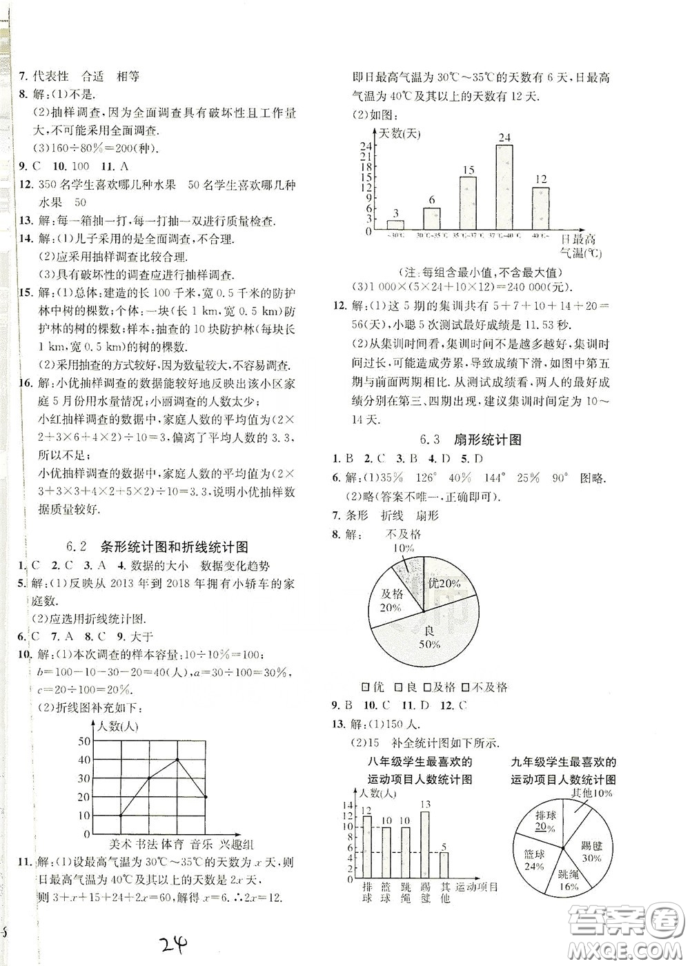 浙江工商大學出版社2020一閱優(yōu)品作業(yè)本數(shù)學A本七年級下冊浙教版答案