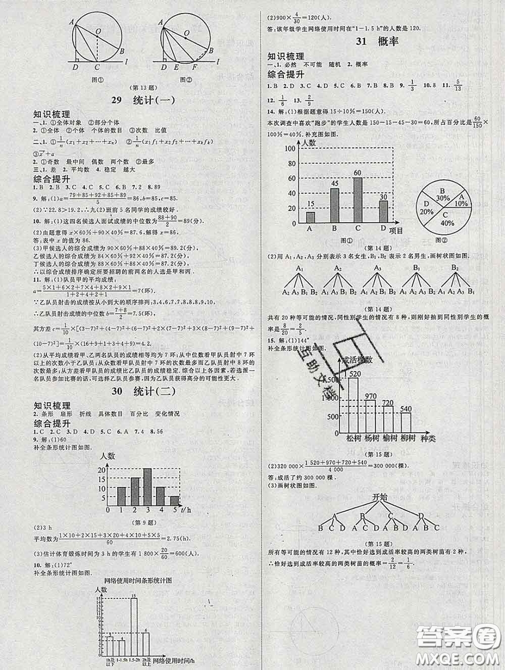 北京師范大學(xué)出版社2020春課堂精練九年級(jí)數(shù)學(xué)下冊(cè)北師版答案