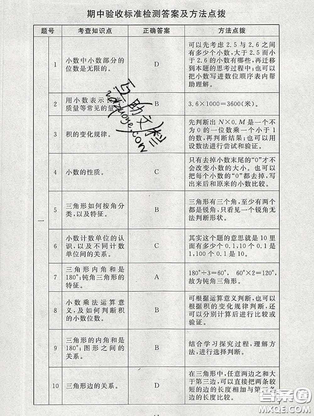 2020春海淀名師伴你學(xué)同步學(xué)練測(cè)四年級(jí)數(shù)學(xué)下冊(cè)北師版答案