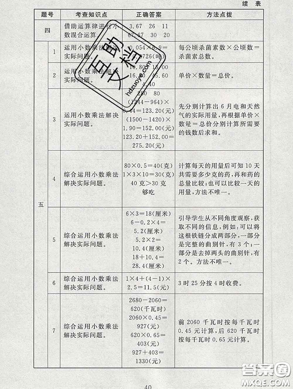 2020春海淀名師伴你學(xué)同步學(xué)練測(cè)四年級(jí)數(shù)學(xué)下冊(cè)北師版答案