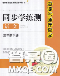 2020春海淀名師伴你學(xué)同步學(xué)練測(cè)三年級(jí)語文下冊(cè)人教版答案