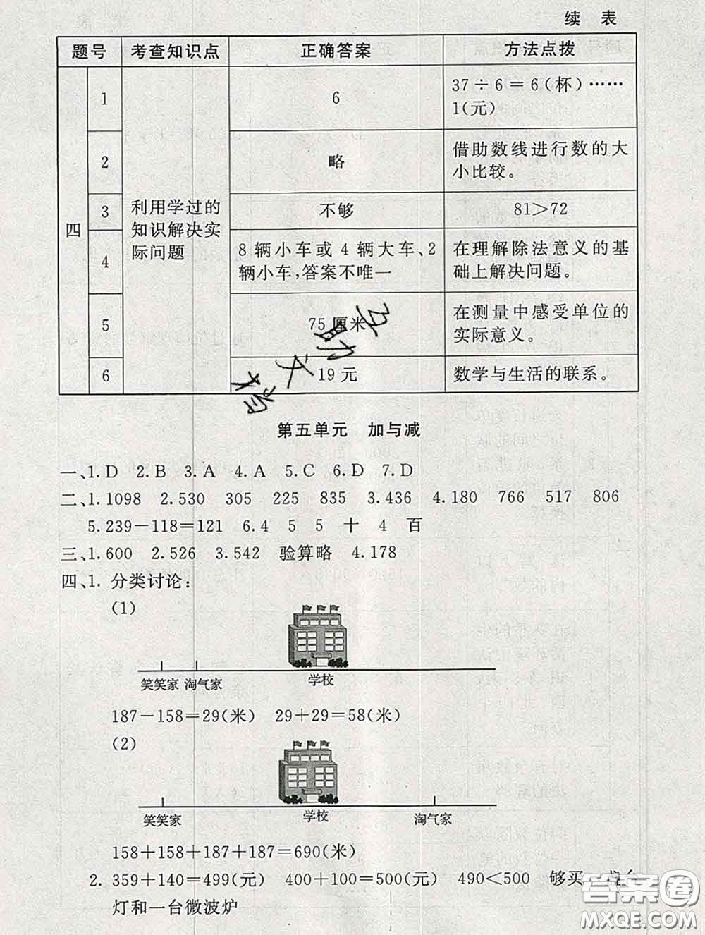 2020春海淀名師伴你學(xué)同步學(xué)練測二年級數(shù)學(xué)下冊北師版答案