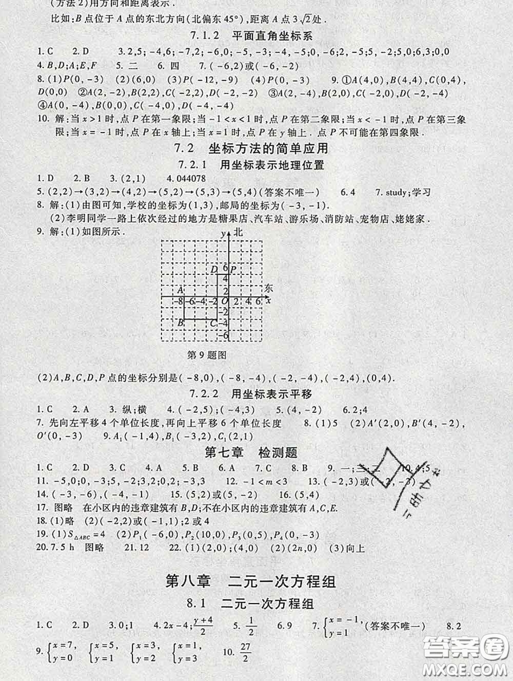 2020春海淀名師伴你學(xué)同步學(xué)練測七年級數(shù)學(xué)下冊人教版答案