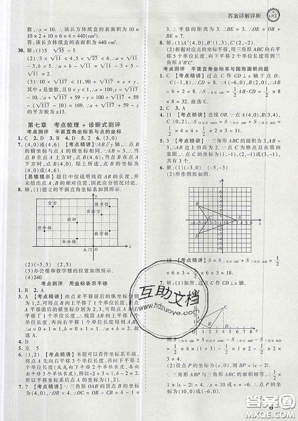 2020新版王朝霞考點(diǎn)梳理時(shí)習(xí)卷七年級數(shù)學(xué)下冊人教版答案