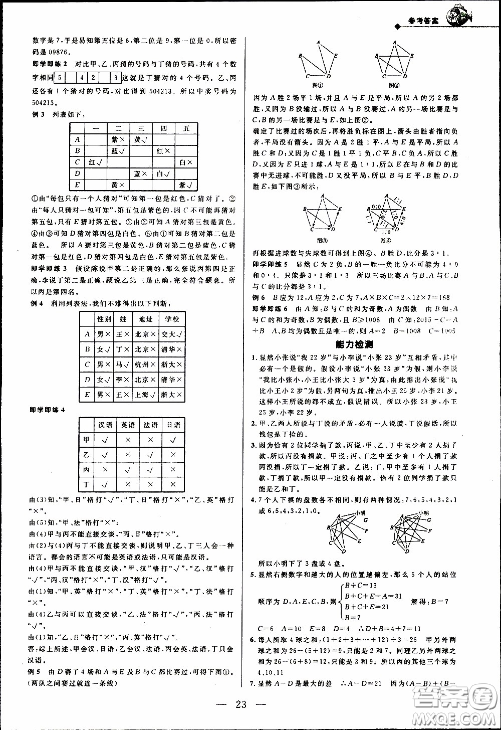 崇文教育2020年培優(yōu)新幫手數(shù)學6年級參考答案