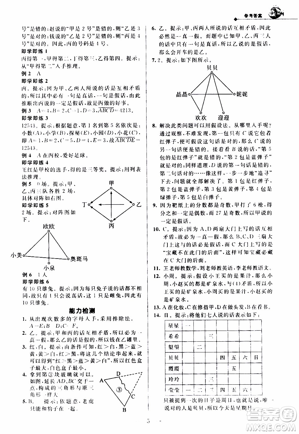 崇文教育2020年培優(yōu)新幫手數(shù)學4年級參考答案