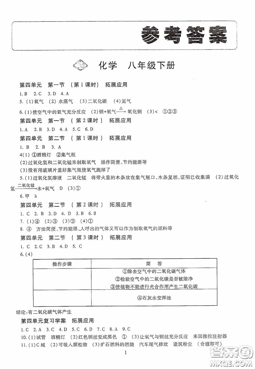 明天出版社2020智慧學(xué)習(xí)八年級數(shù)學(xué)下冊54學(xué)制答案