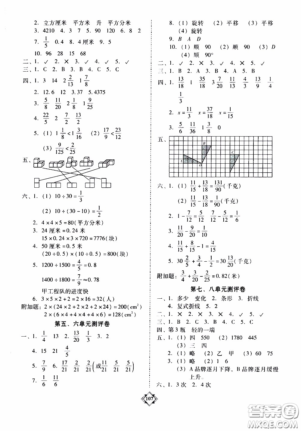 百年學(xué)典2020年金牌導(dǎo)學(xué)案五年級下冊數(shù)學(xué)人教版參考答案