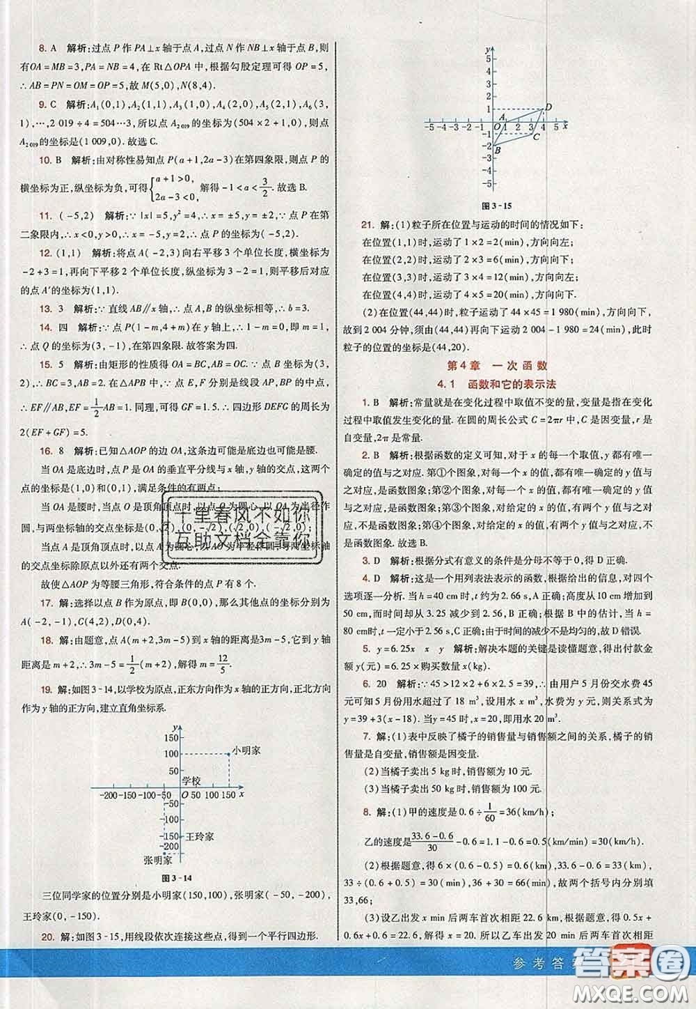 河北教育出版社2020春七彩課堂八年級數(shù)學下冊湘教版答案