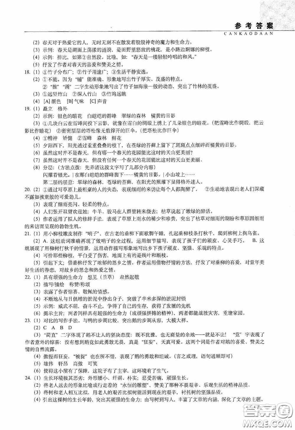 2020年68所教學(xué)教科所小學(xué)新題型題庫(kù)語(yǔ)文最新版答案