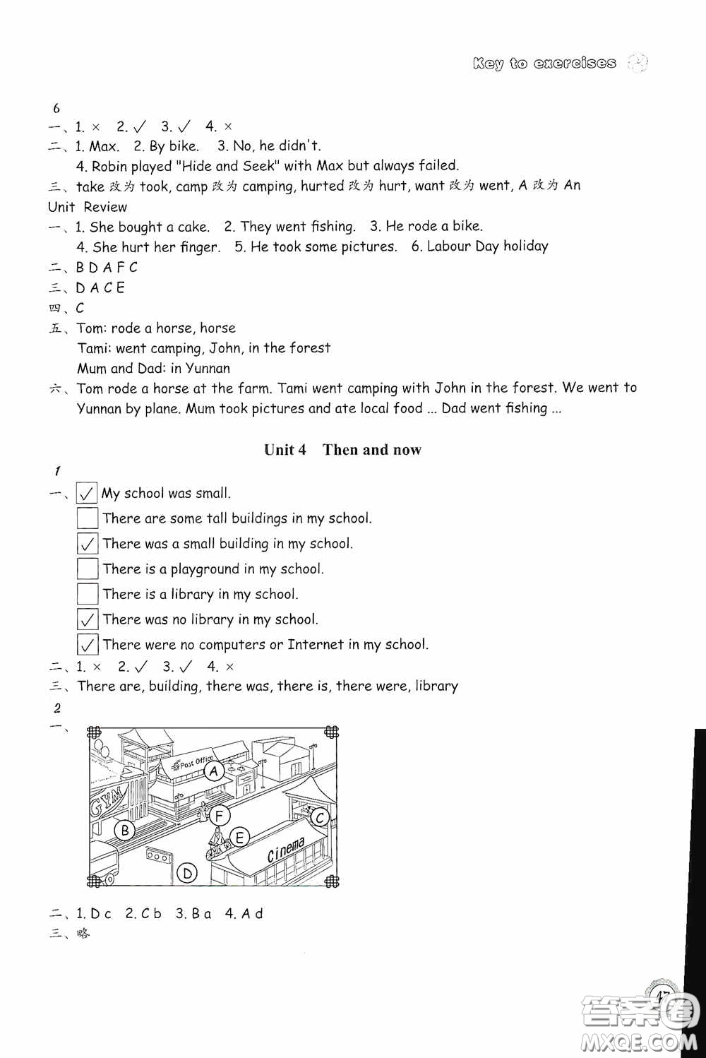 浙江教育出版社2020小學(xué)英語課時特訓(xùn)六年級下冊人教版答案