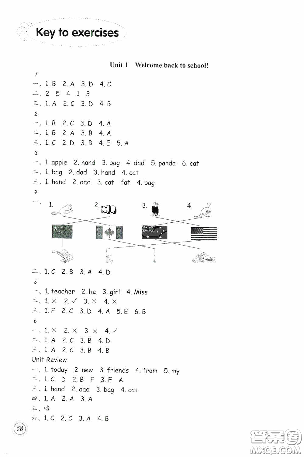 浙江教育出版社2020小學(xué)英語課時(shí)特訓(xùn)三年級(jí)下冊(cè)人教版答案