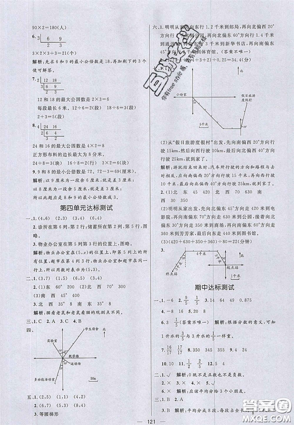 2020年亮點(diǎn)激活小學(xué)教材多元演練五年級(jí)數(shù)學(xué)下冊(cè)青島版答案