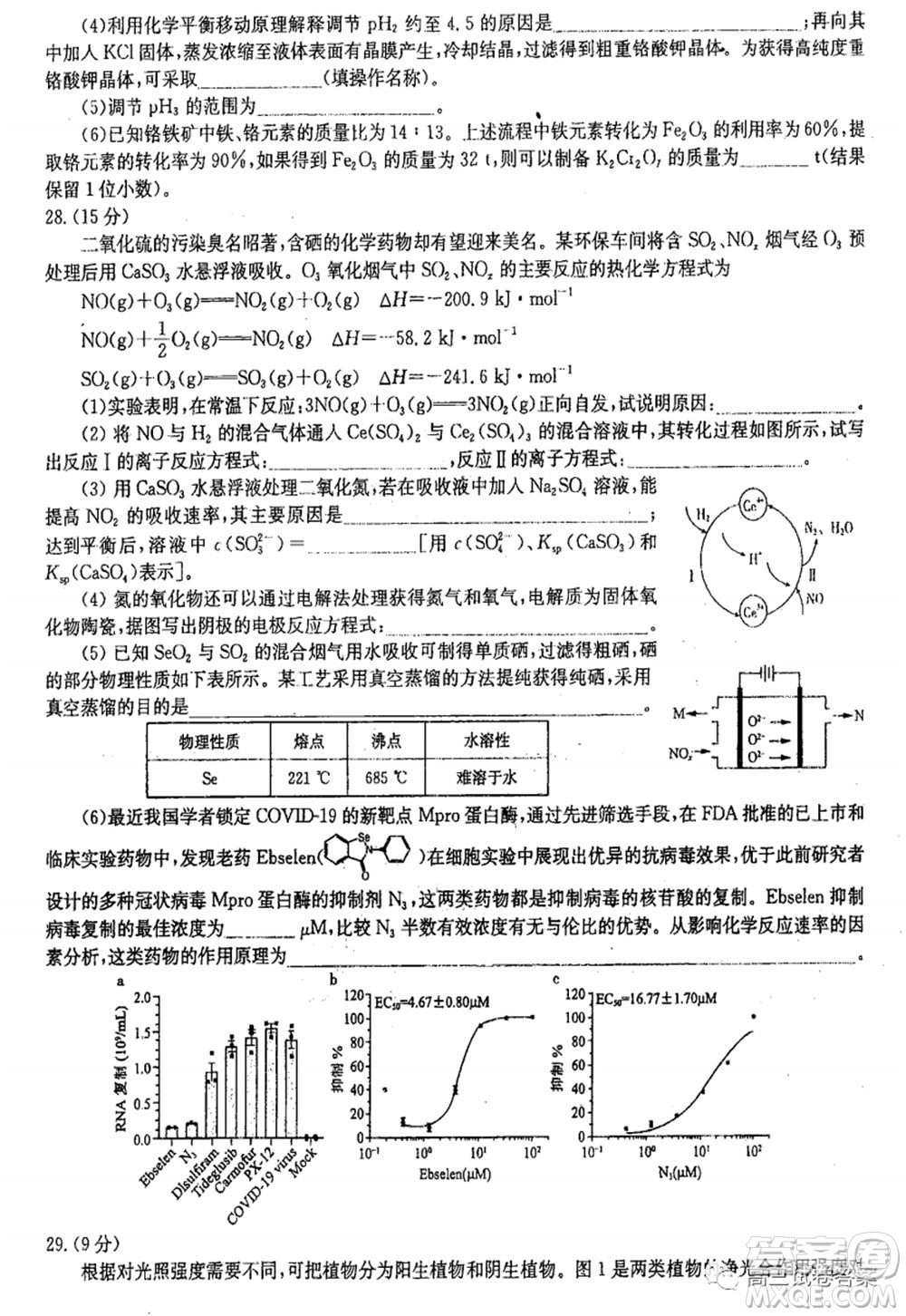 華中師大附中2020屆高三高考預(yù)測卷理科綜合試題及答案