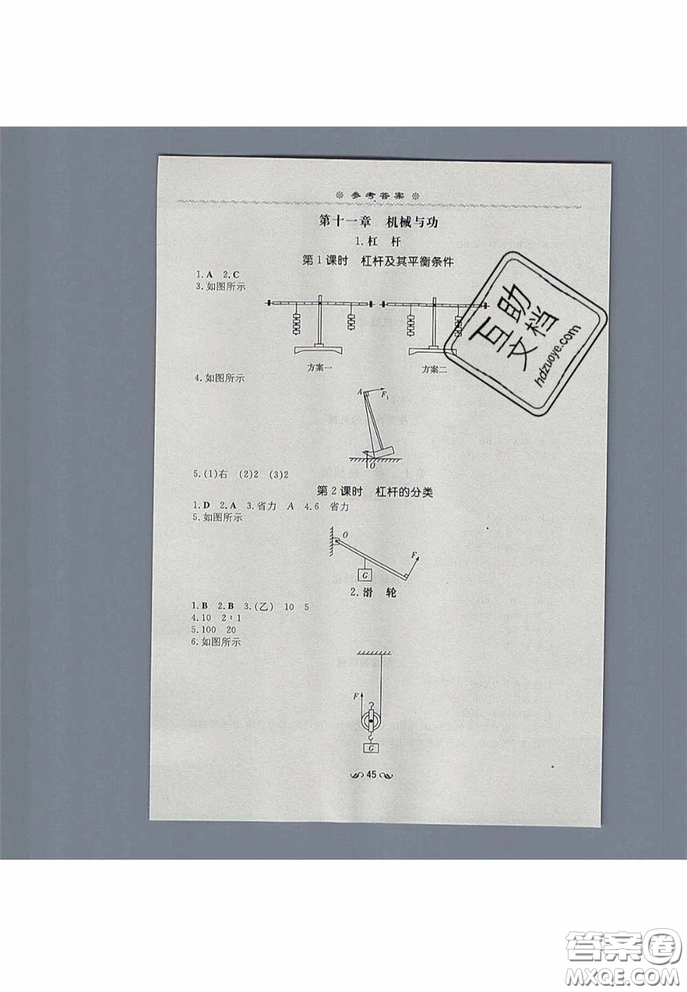 2020初中同步學習導與練導學探究案八年級物理下冊教科版答案