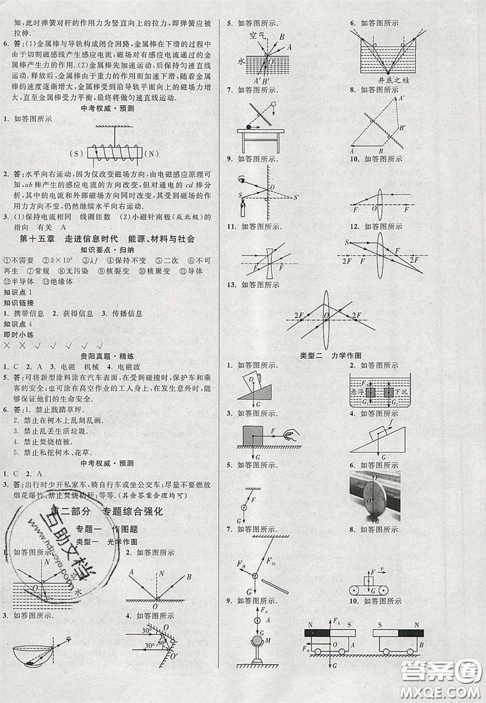 2020年中教聯(lián)貴州中考新突破物理貴陽(yáng)版答案