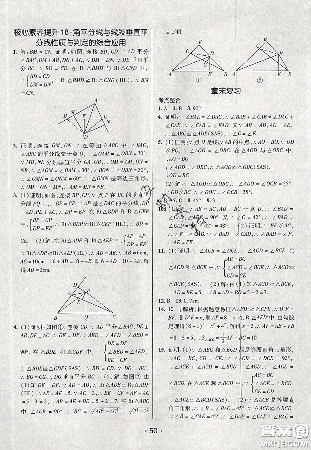 2020年同行學案學練測七年級數(shù)學下冊魯教版煙臺專版答案