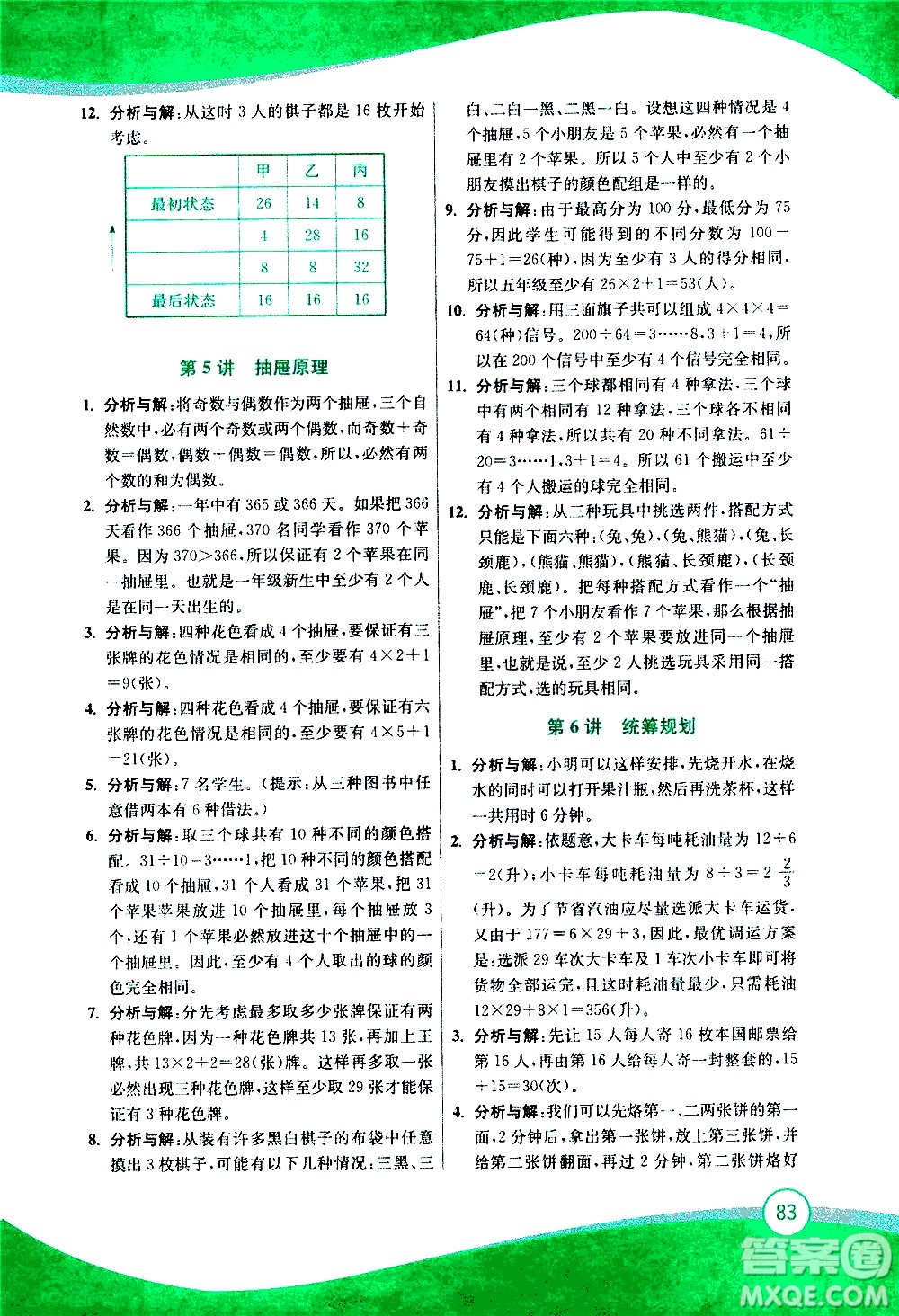 2020年小學奧數(shù)暑假拔高銜接15講4升5年級參考答案