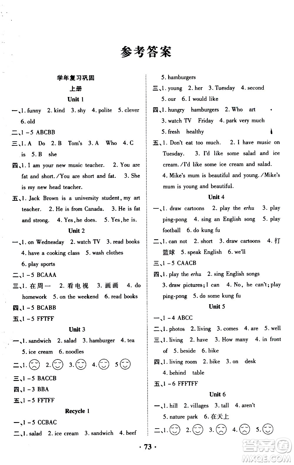 合肥工業(yè)大學(xué)出版社2021暑假零距離英語五年級人教版答案