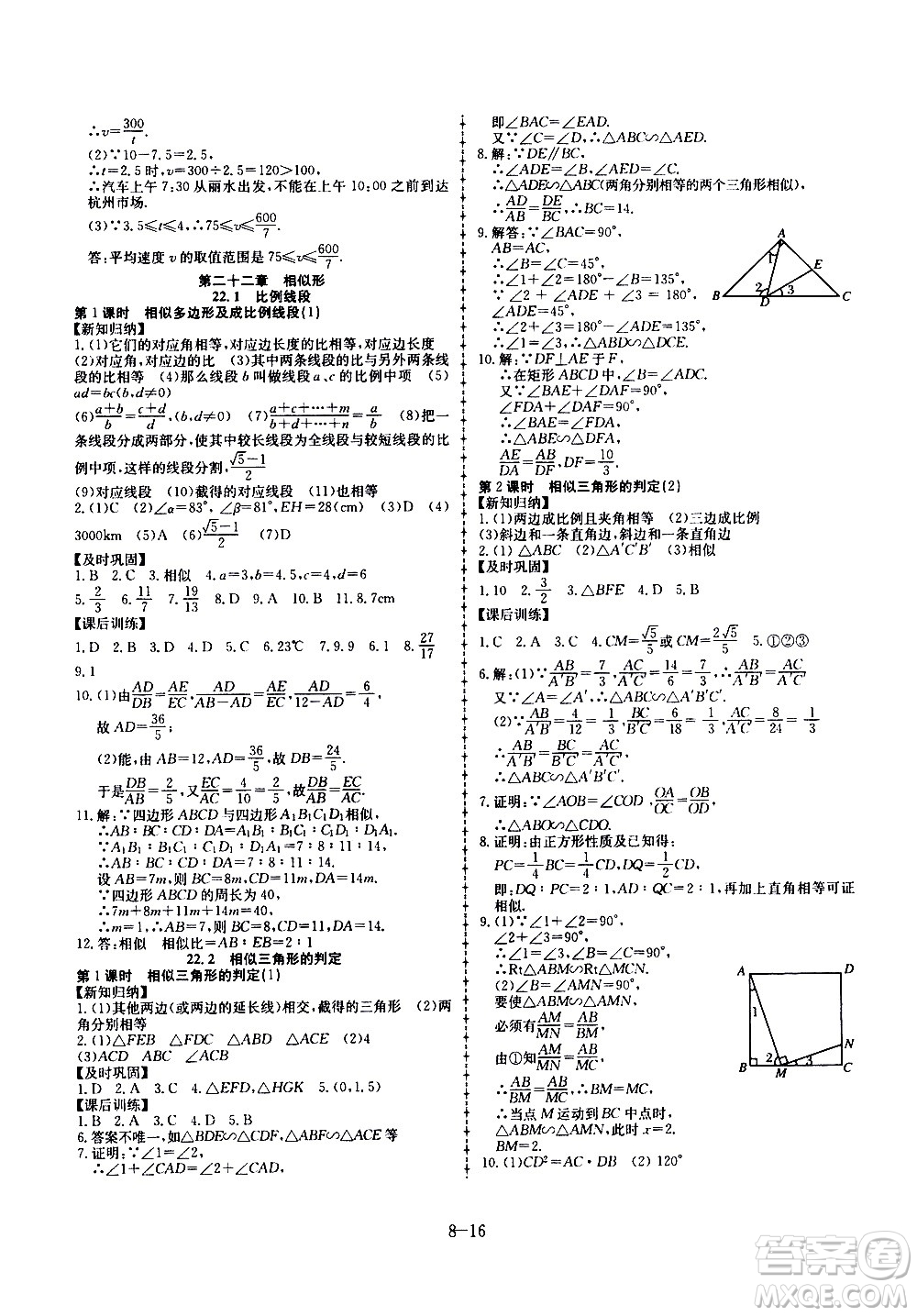 合肥工業(yè)大學出版社2020年暑假作業(yè)升級版假期沖浪數(shù)學八年級參考答案