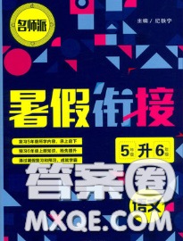 寧波出版社2020新版名師派暑假銜接五升六語文答案