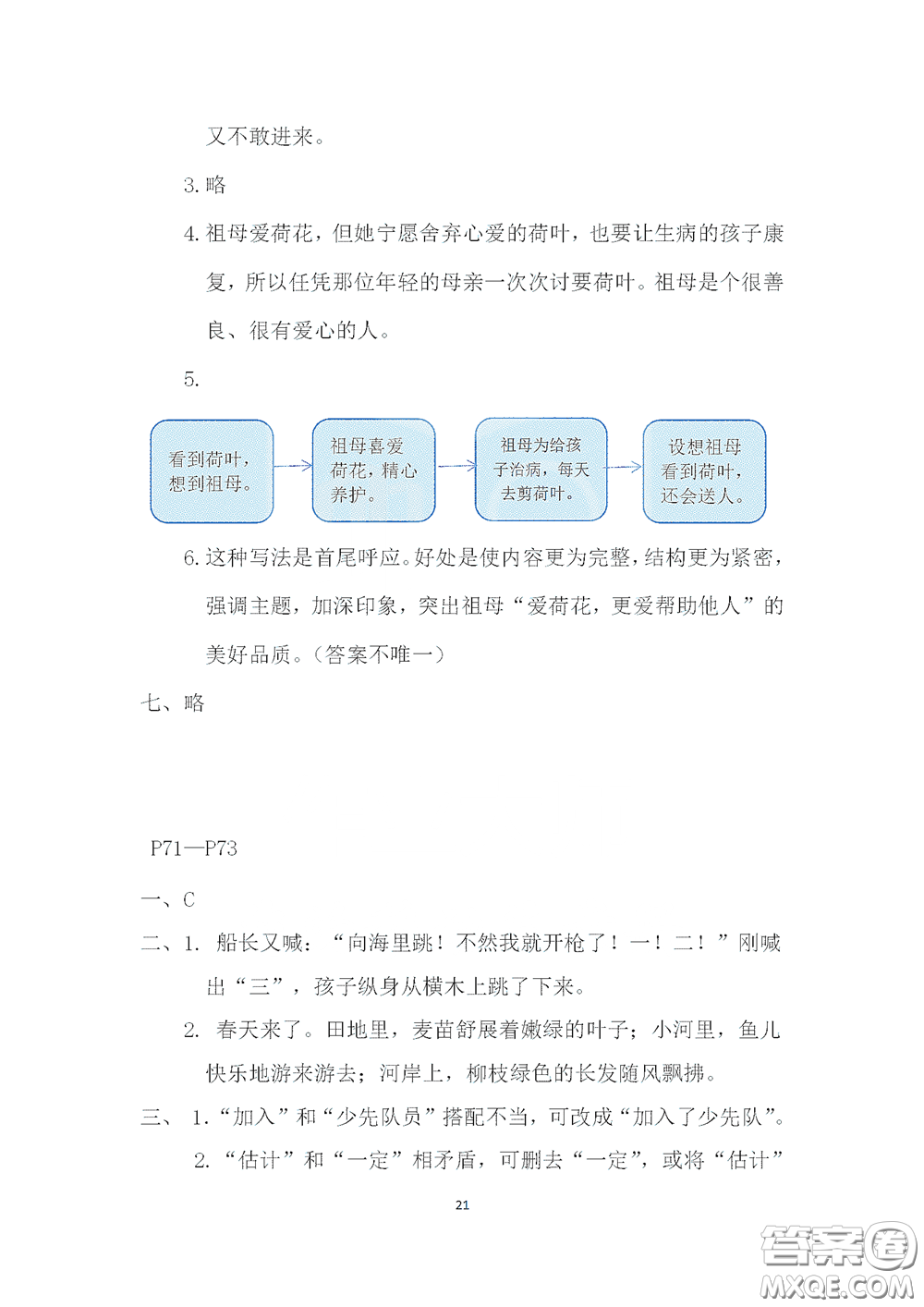 2020安徽省暑假作業(yè)五年級(jí)語文人教版答案