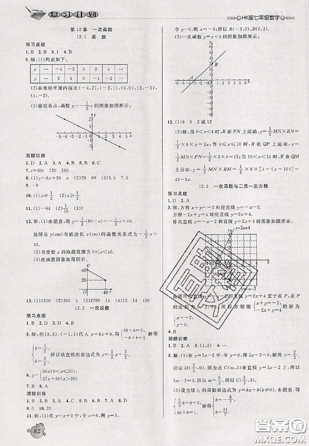 品至教育2020年假期復(fù)習(xí)計(jì)劃期末暑假銜接七年級數(shù)學(xué)滬科版答案