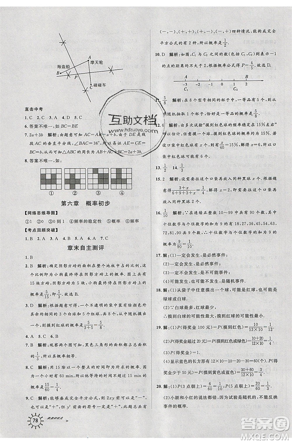 2020年魯人泰斗假期好時(shí)光暑假訓(xùn)練營(yíng)七升八年級(jí)數(shù)學(xué)北師大版參考答案