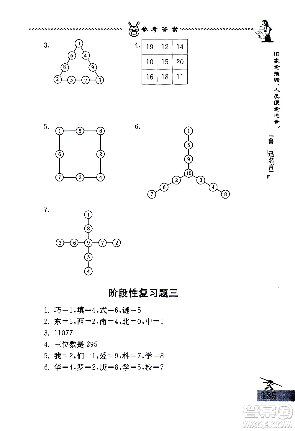 吉林教育出版社2020秋中國(guó)華羅庚學(xué)校數(shù)學(xué)課本三年級(jí)參考答案