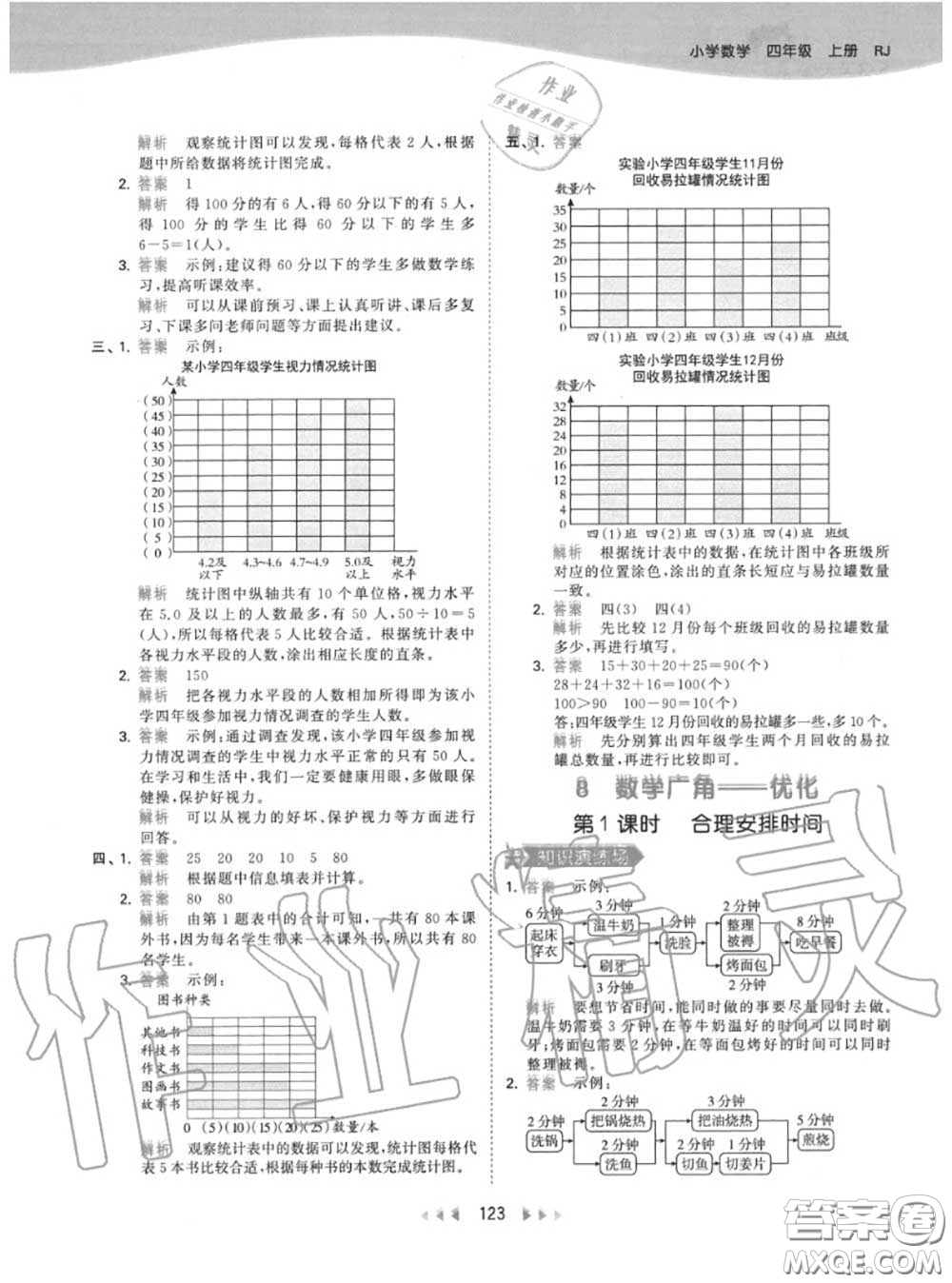 小兒郎2020秋53天天練四年級(jí)數(shù)學(xué)上冊人教版參考答案