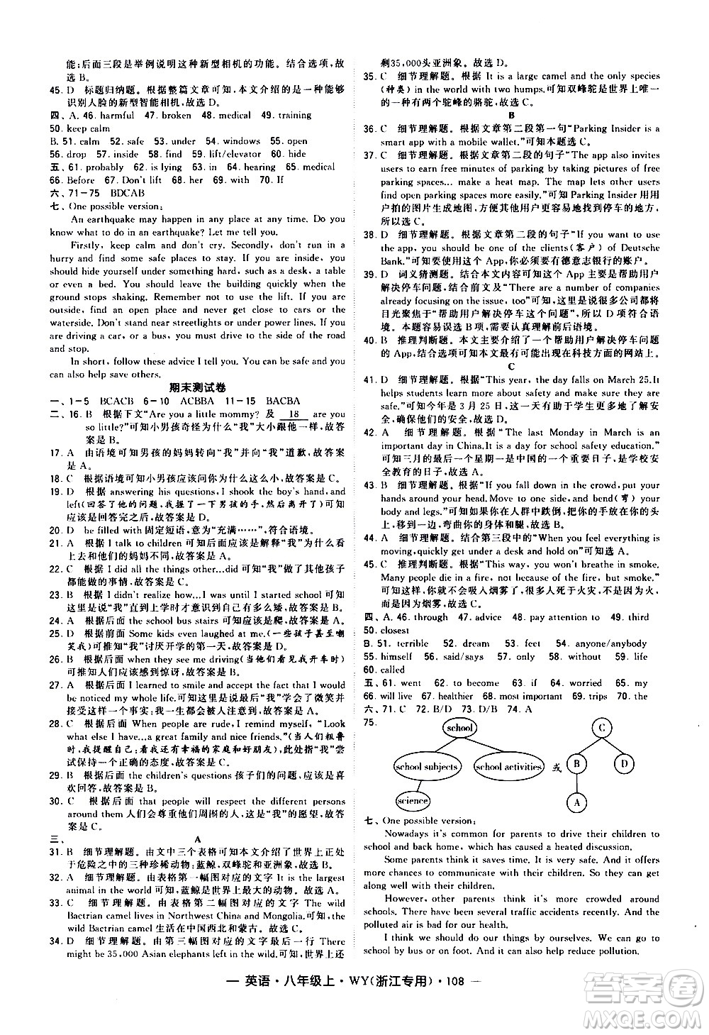 寧夏人民教育出版社2020秋經(jīng)綸學(xué)典學(xué)霸題中題英語(yǔ)八年級(jí)上冊(cè)WY外研版浙江專(zhuān)用參考答案