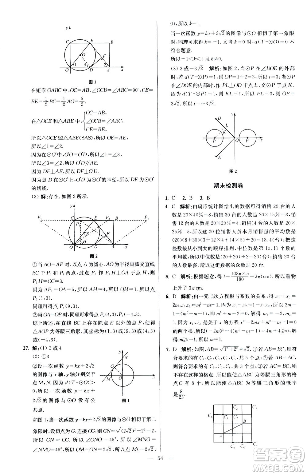 江蘇鳳凰科學(xué)技術(shù)出版社2020秋初中數(shù)學(xué)小題狂做提優(yōu)版九年級上蘇科版參考答案